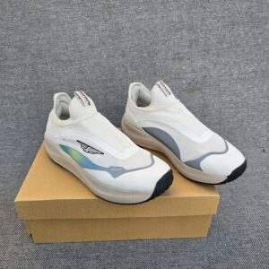 Red Tape Unisex White & Grey Iridescent Sneakers